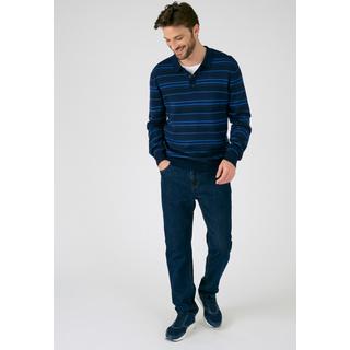 Damart  Gestreifter Jacquard-Pullover mit Polokragen 