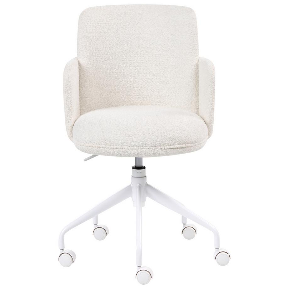 Beliani Chaise de bureau en Bouclé Minimaliste DRYDEN  
