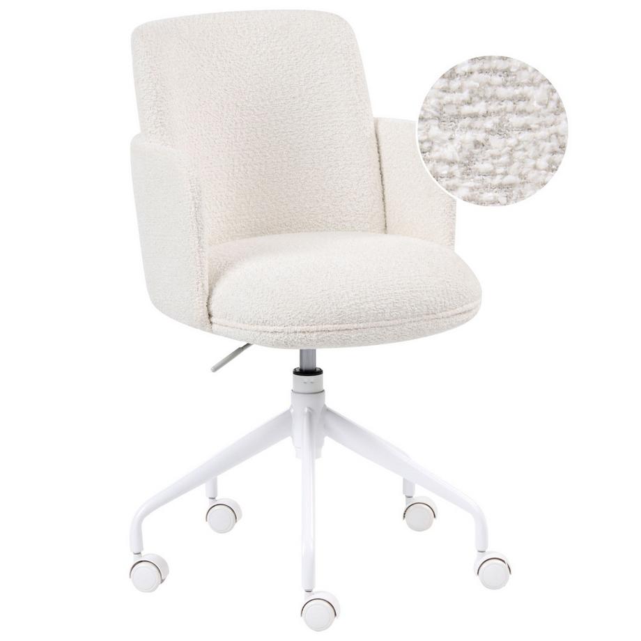 Chaise de bureau en Bouclé Minimaliste DRYDEN