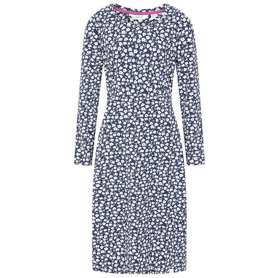 Lazy Jacks Robe midi imprimée à manches longues et dos noué  