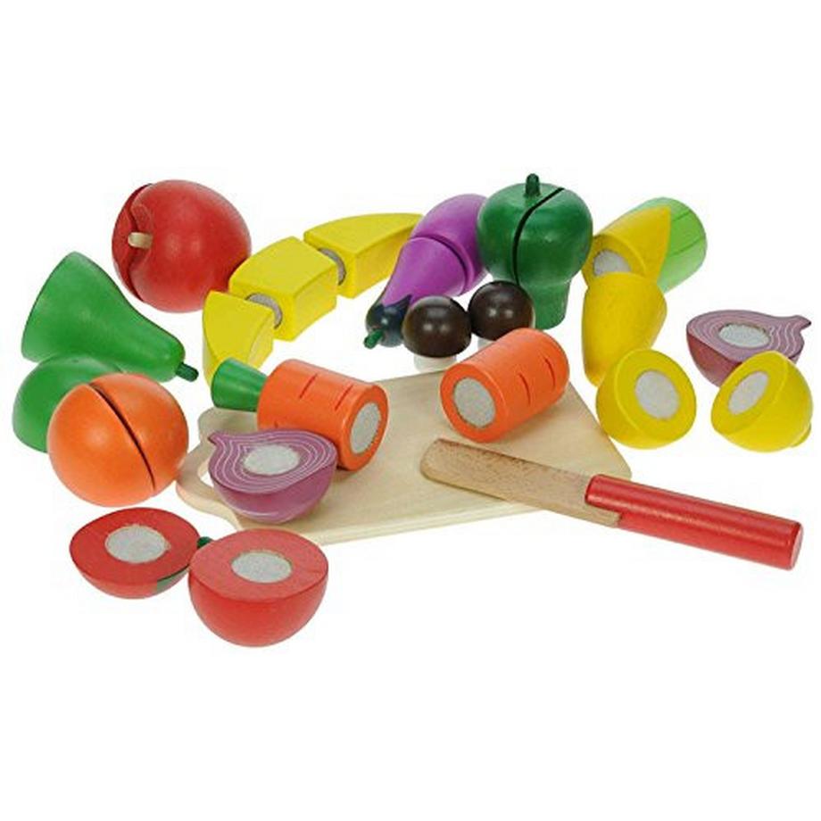 Einkaufswagen für Kinder Küchenspielzeug Schneiden Obst und Gemüse Lebensmittel Spielzeug