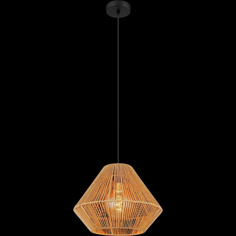 mutoni light Suspension Houdini métal brun noir mat 1xE27  