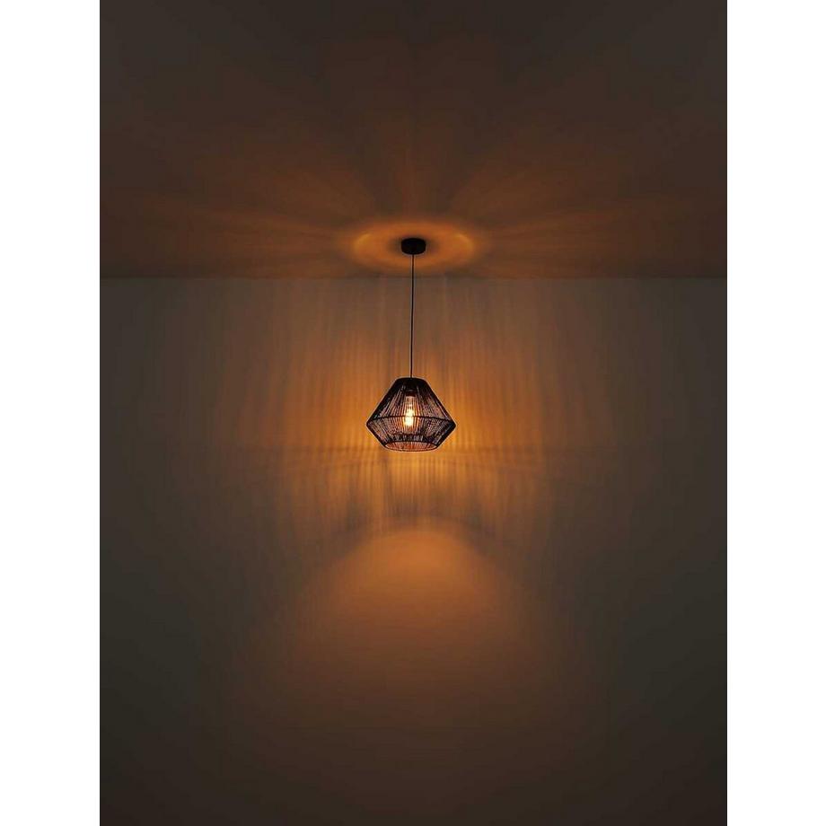 mutoni light Suspension Houdini métal brun noir mat 1xE27  