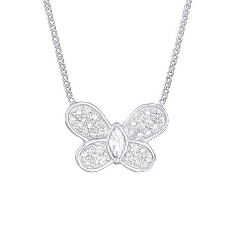 Elli  Collier Femmes Pendentif Papillon Étincelant Tendance Avec Zirconia 