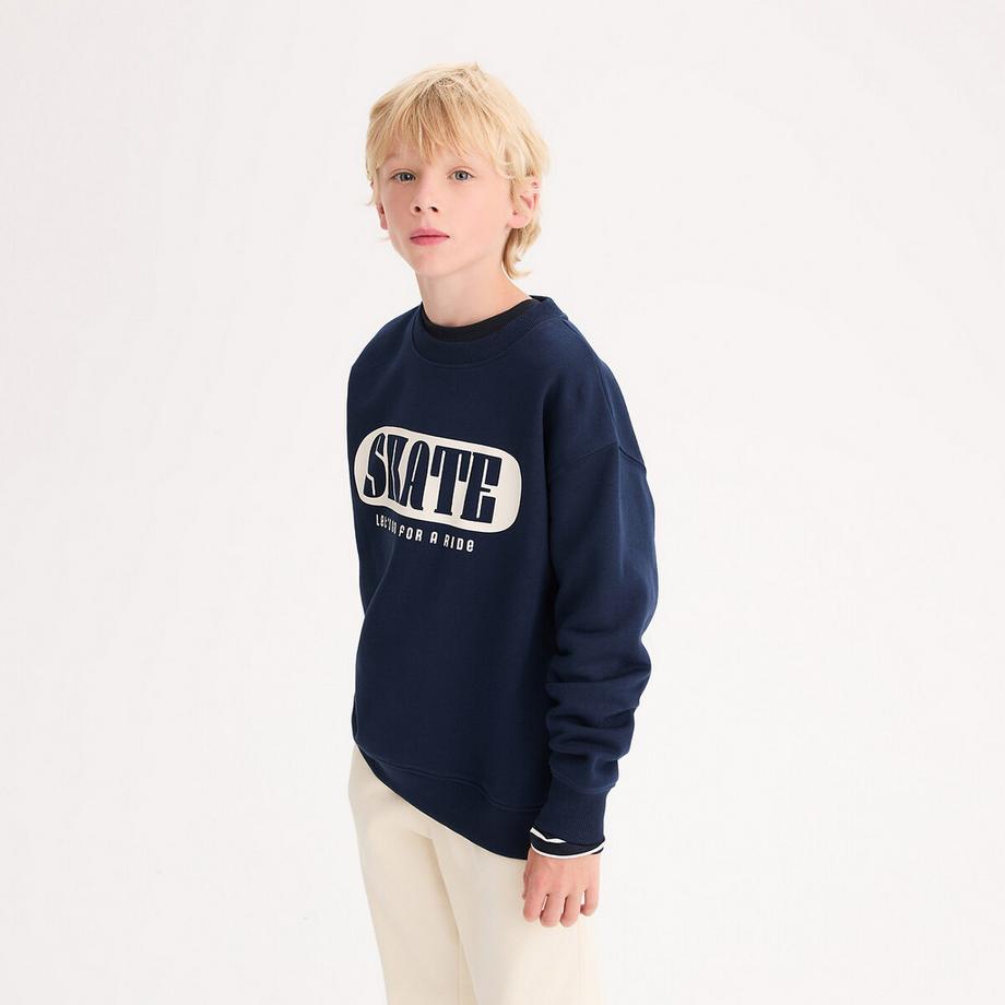 La Redoute Collections  Sweatshirt mit Rundhals und Message 