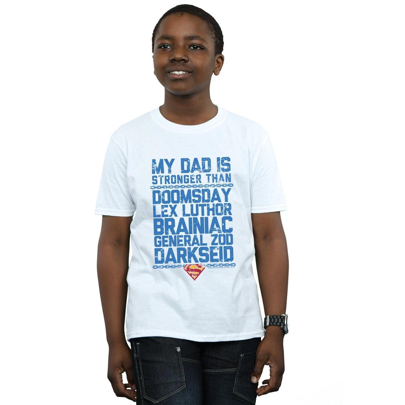 DC COMICS  My Dad Is Stronger Than TShirt 