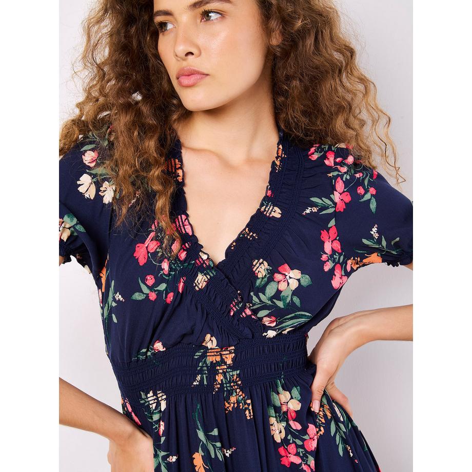APRICOT Robe Longue Motif Floral Aquarelle  