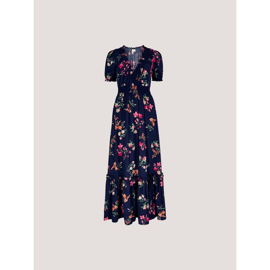 APRICOT Robe Longue Motif Floral Aquarelle  
