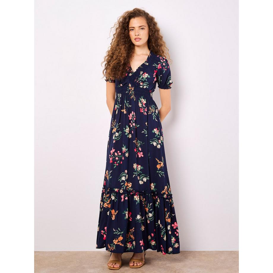 Robe longue à fleurs aquarellées