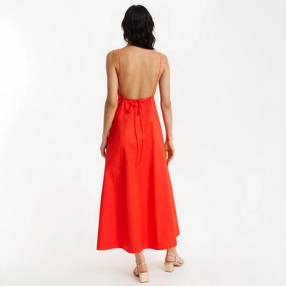 La Redoute Collections Robe Longue Col V à Fines Bretelles  