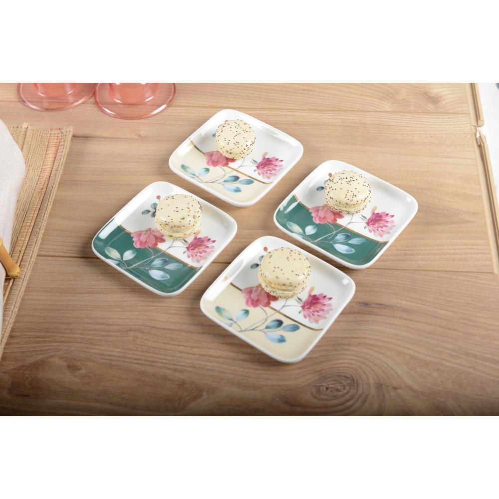 Aulica SET DE 4 COUPELLES CARREES FLORAL  