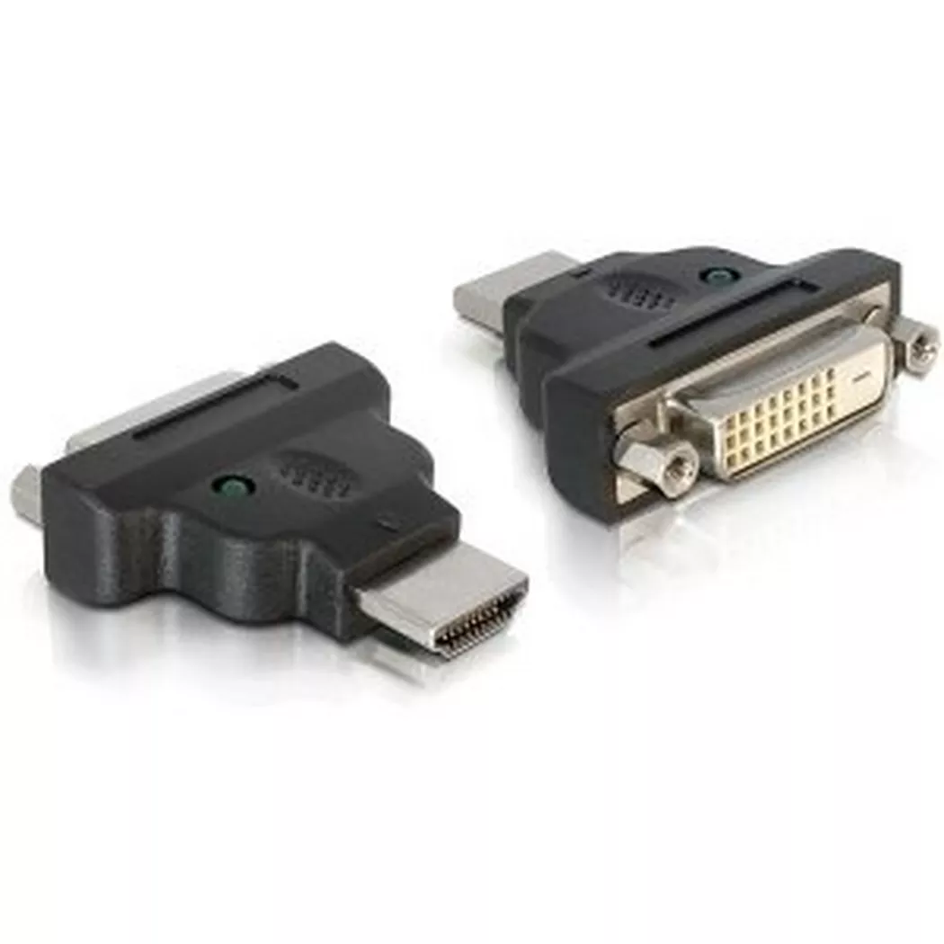 Delock Adapter DVI 25 Buchse > HDMI Stecker mit LED