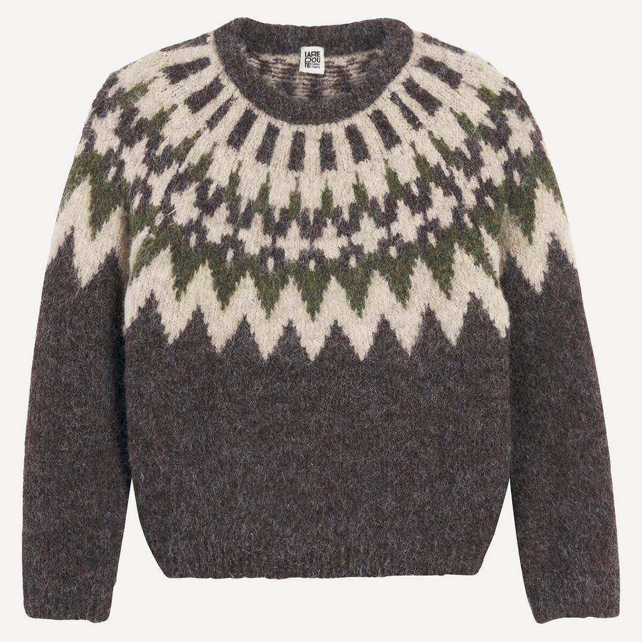 La Redoute Collections  Pull col rond en grosse maille jacquard 