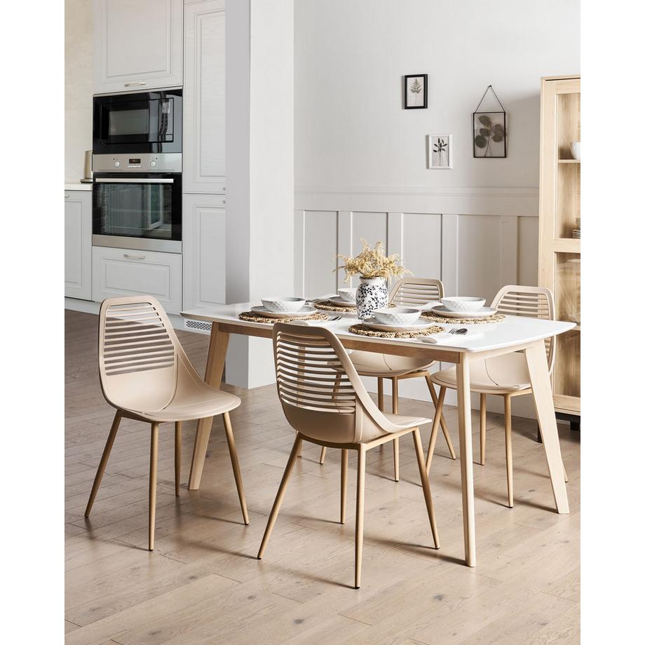 Beliani Set di 4 sedie da pranzo en Materiale sintetico Minimalista MONTELLO  