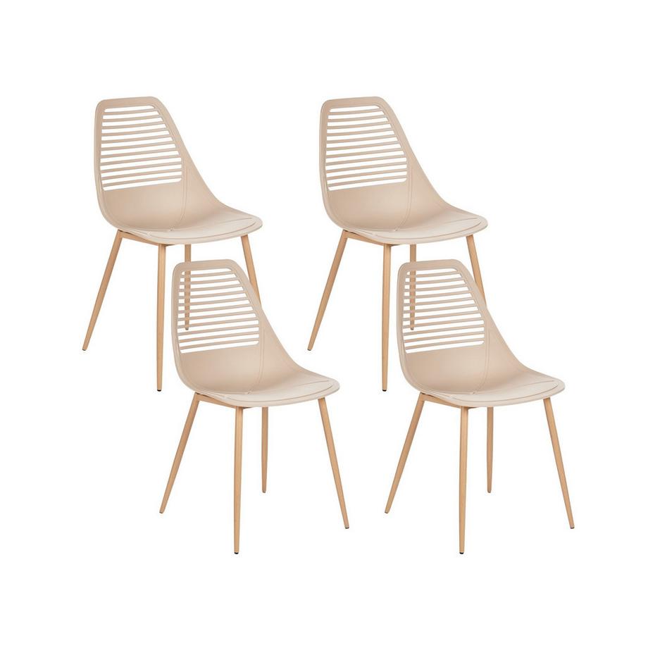 Beliani Set di 4 sedie da pranzo en Materiale sintetico Minimalista MONTELLO  