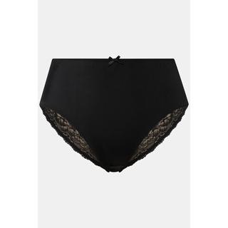 Ulla Popken  Slip midi in morbida microfibra con inserto di pizzo 