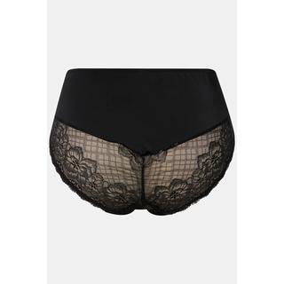 Ulla Popken  Slip midi in morbida microfibra con inserto di pizzo 