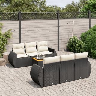 VidaXL Ensemble de canapés de jardin rotin synthétique  