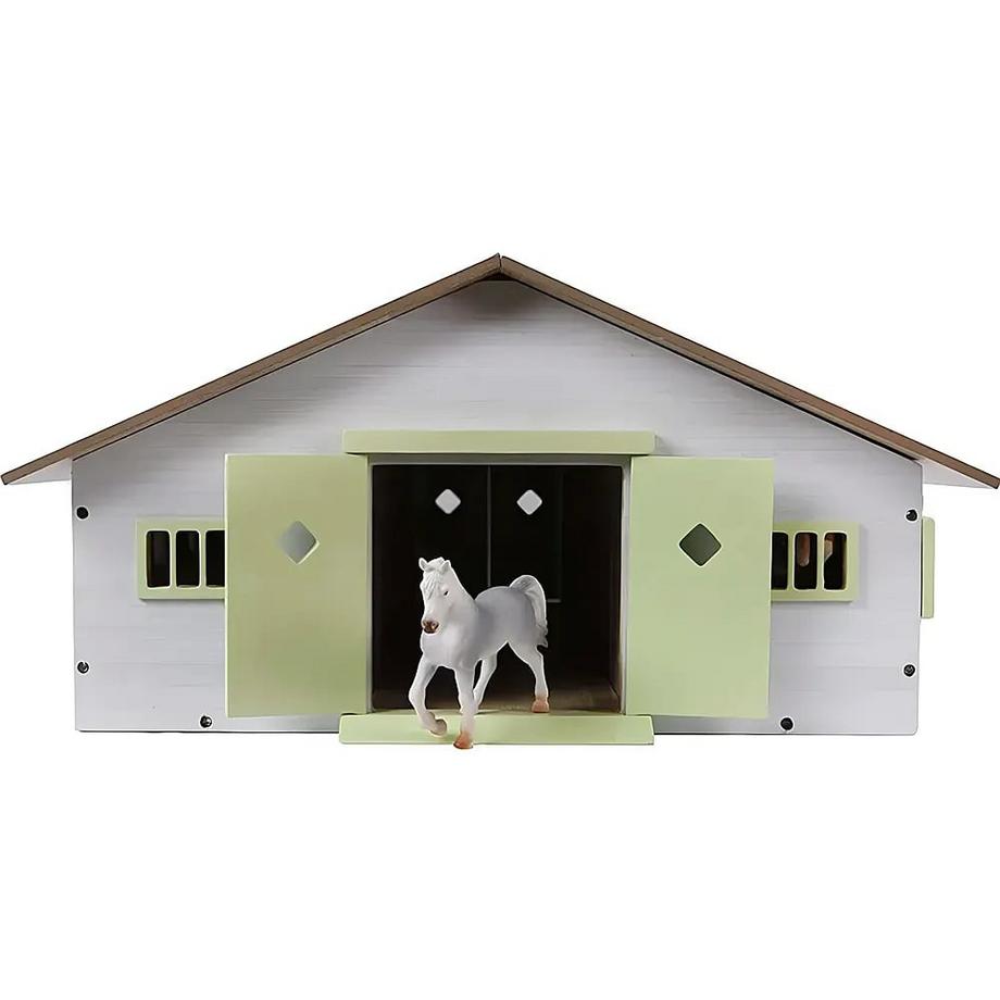 Kids Globe Farming  Farming Pferdestall mit 9 Boxen (1:32) Rosa 