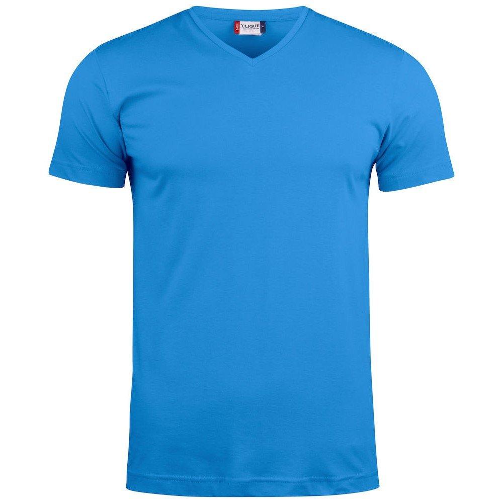Image of Basic Tshirt Vausschnitt Damen Königsblau S