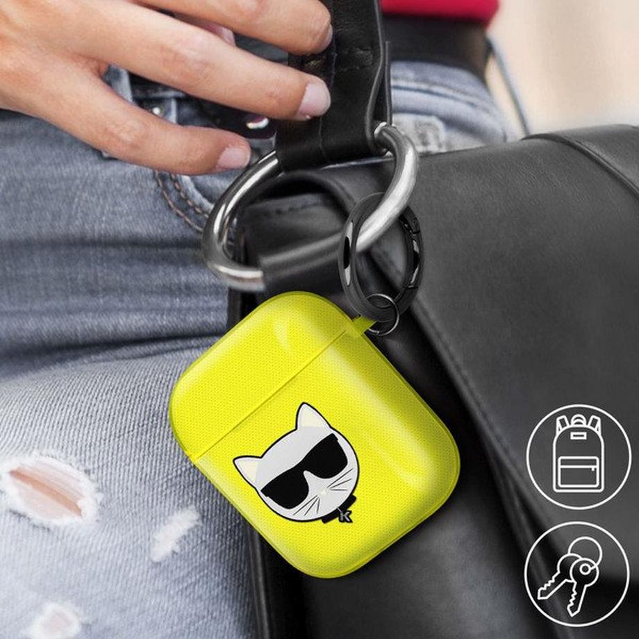 KARL LAGERFELD  Coque Karl Lagerfeld Airpods Jaune 