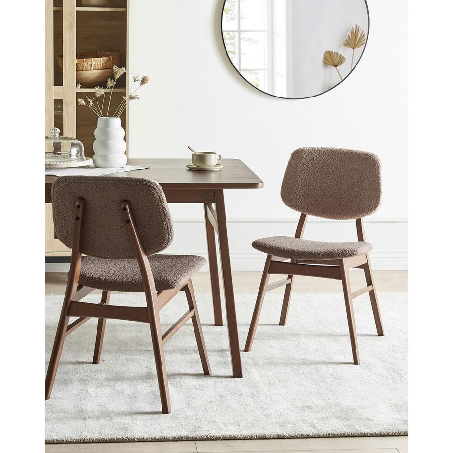 Beliani Set di 2 sedie da pranzo en Legno di caucciù  ELAINE  