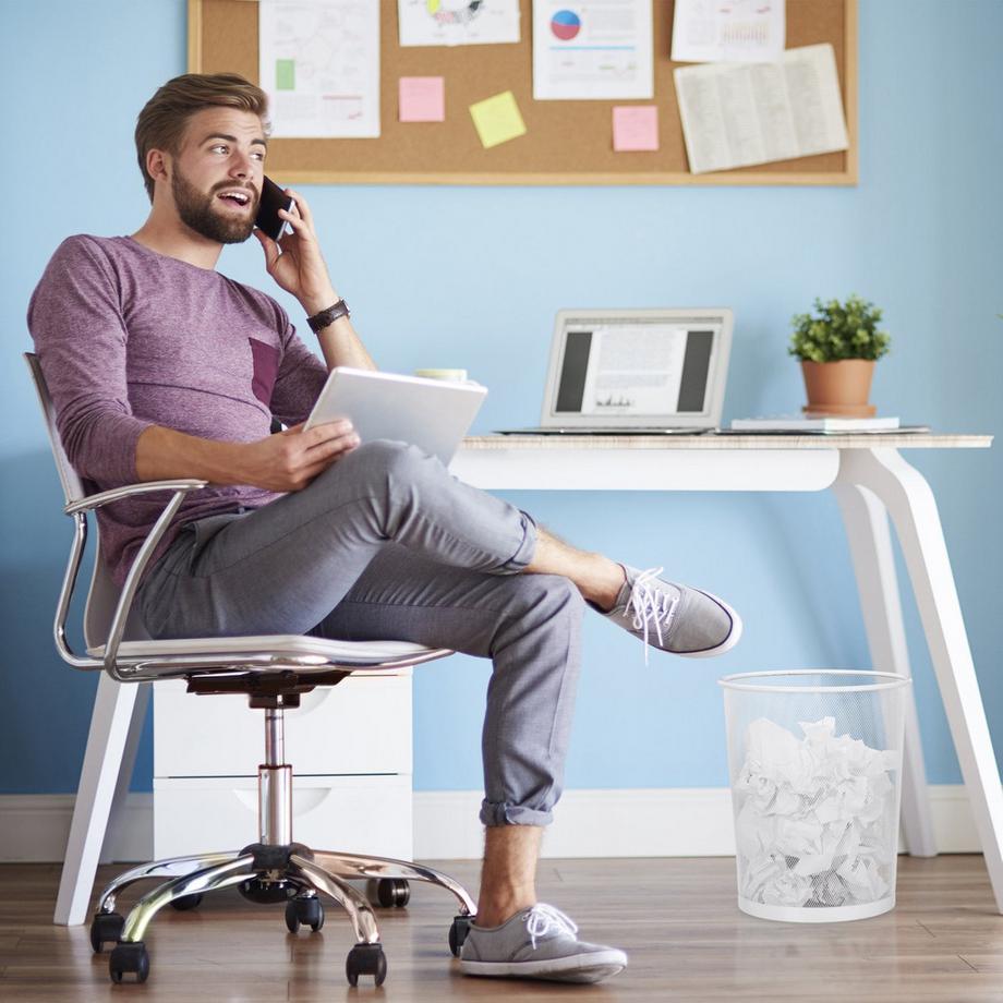 B2X Grande bidone della spazzatura in metallo  