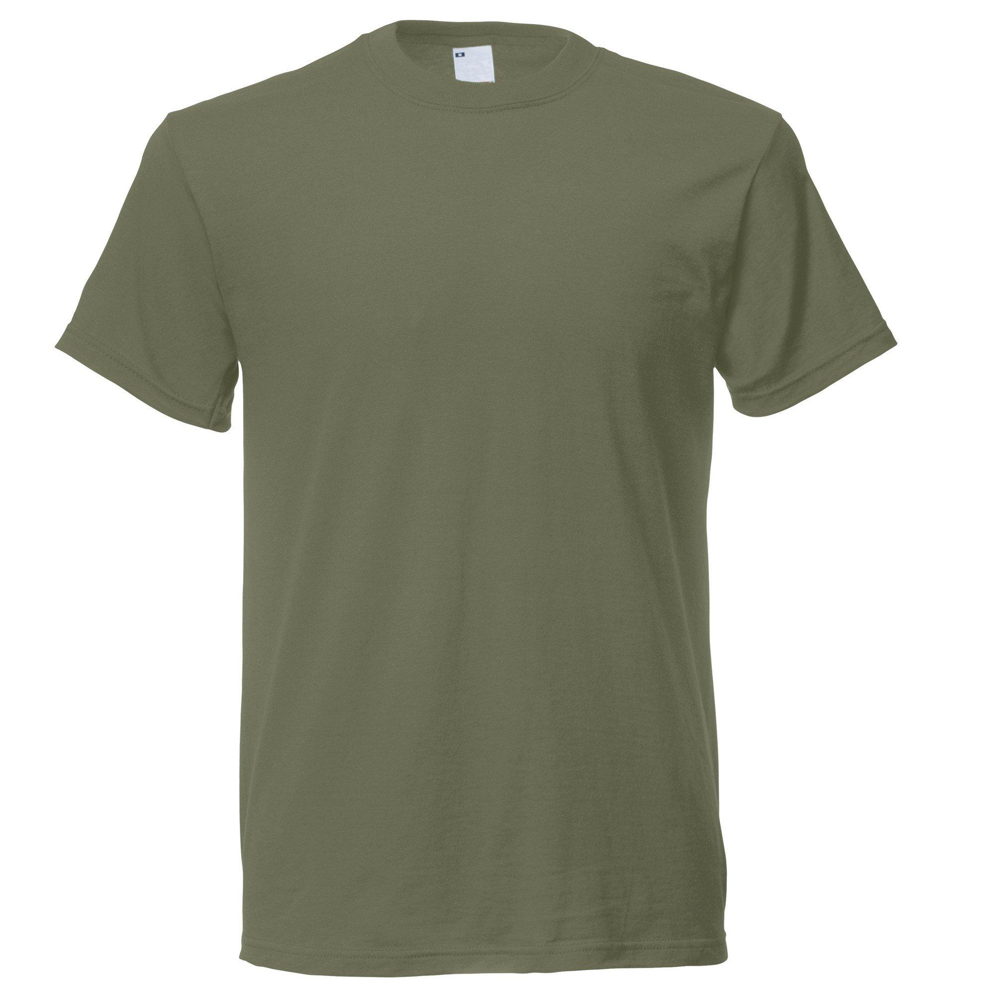 Image of Kurzarm Freizeit Tshirt Herren Olivegrün XXL