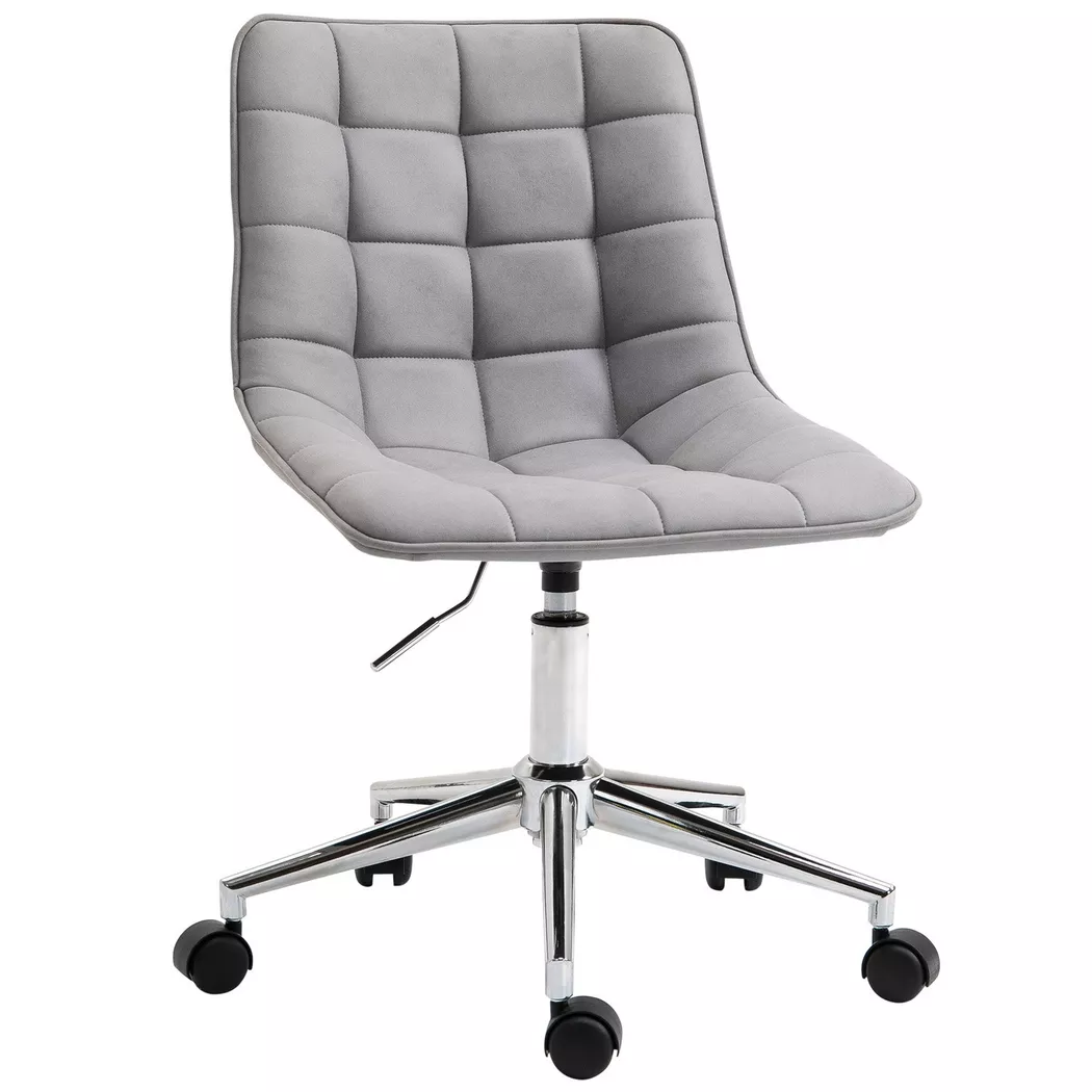 Northio – Bürostuhl Dreh- Und Schreibtischstuhl, 360° Drehbar, Mikrofaser, Hellgrau, 60X60X90Cm, 60 x 90 cm