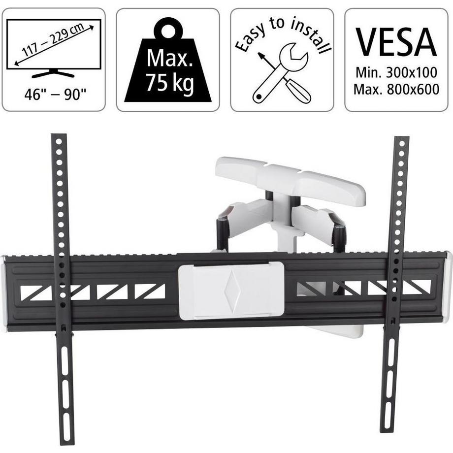 hama  HAMA TV-Wandhalterung Full Motion VESA bis 800x600 46"-90" Schwarz 