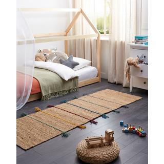 Beliani Tapis en Jute Boho UZUNTA  