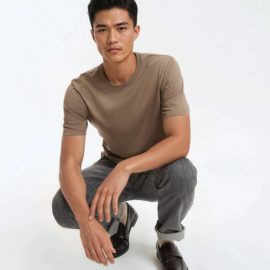 T-Shirt mit rundem Ausschnitt