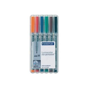 STAEDTLER Lumocolor non-perm. M  6 Farben assortiert