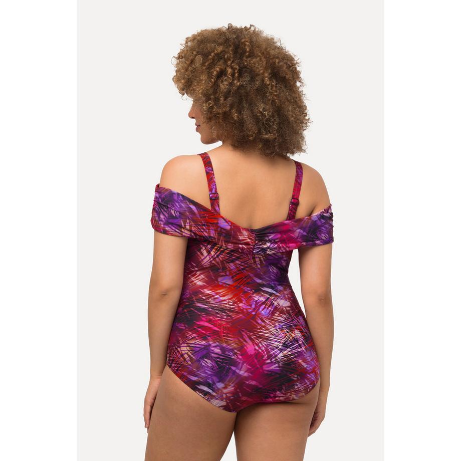 Ulla Popken Costume da bagno Scollatura Carmen Coppe Morbide Spalline Staccabili  