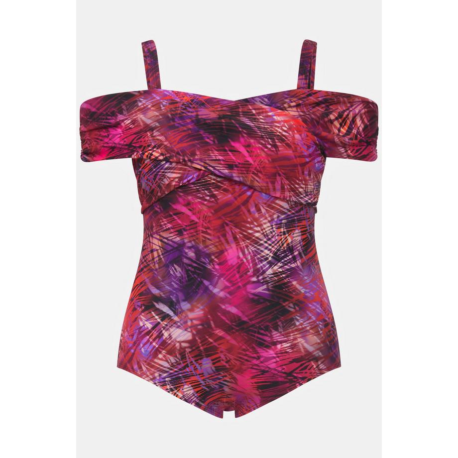 Ulla Popken Costume da bagno Scollatura Carmen Coppe Morbide Spalline Staccabili  