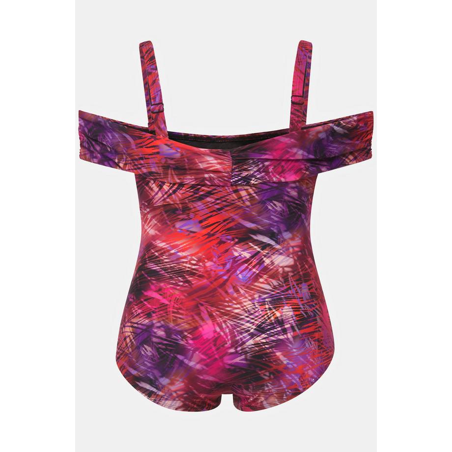 Ulla Popken Costume da bagno Scollatura Carmen Coppe Morbide Spalline Staccabili  