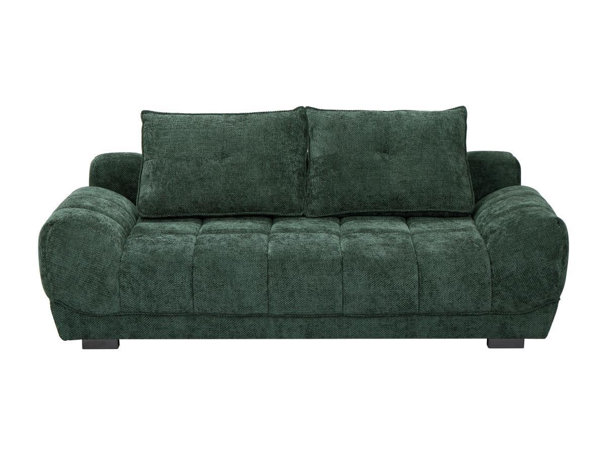 Vente-unique Sofa 3-Sitzer mit Schlaffunktion - Stoff - Grün - FERLI  