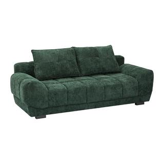 Vente-unique Sofa 3-Sitzer mit Schlaffunktion - Stoff - Grün - FERLI  