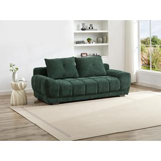 Vente-unique Sofa 3-Sitzer mit Schlaffunktion - Stoff - Grün - FERLI  