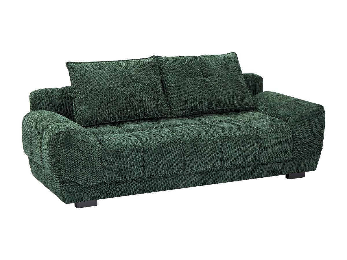 Vente-unique Sofa 3-Sitzer mit Schlaffunktion - Stoff - Grün - FERLI  