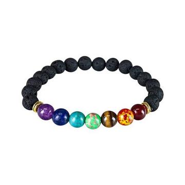 Chakra-Armband mit Golddetails