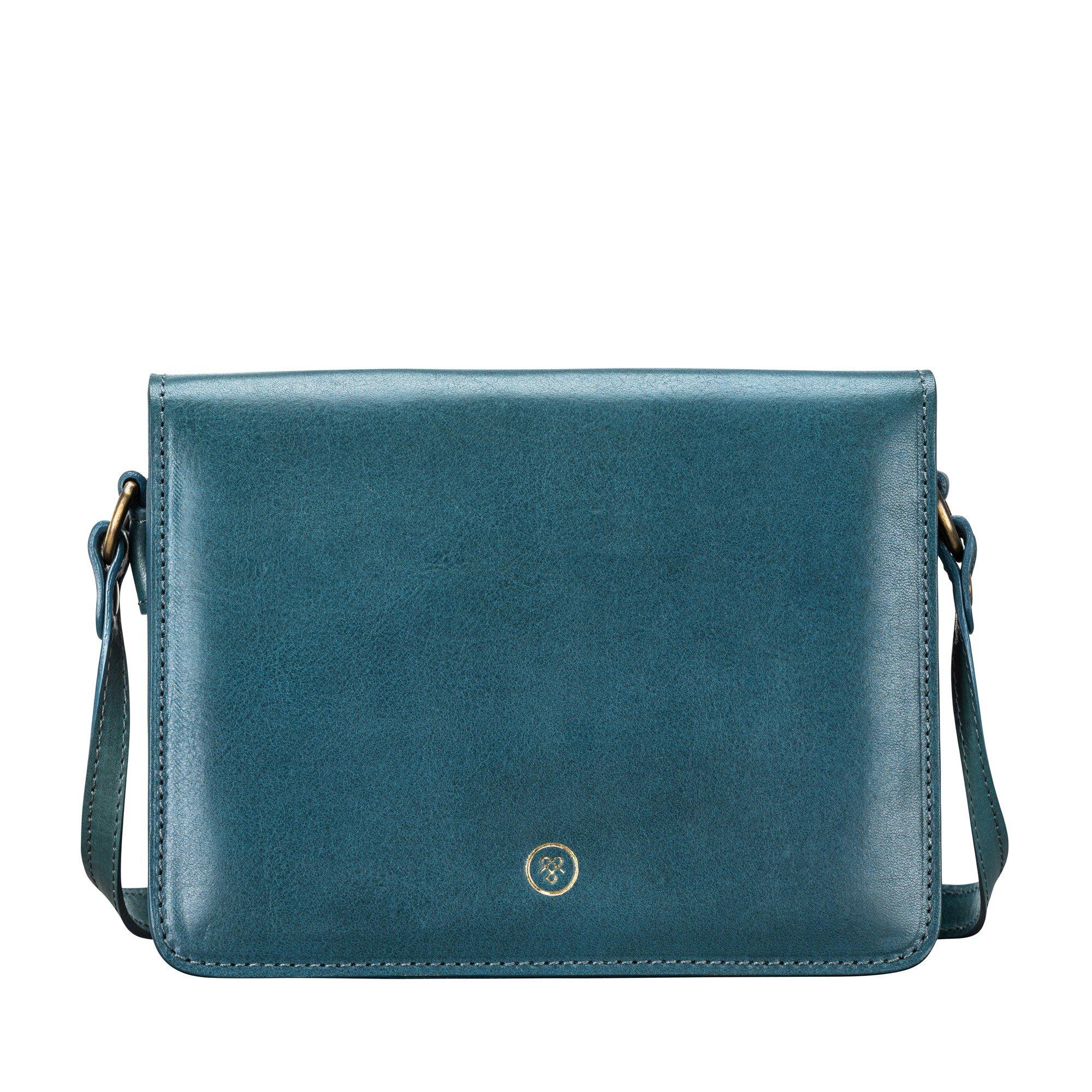 Image of Lucca - Kleine Leder Umhängetasche Damen Petroleumblau ONE SIZE