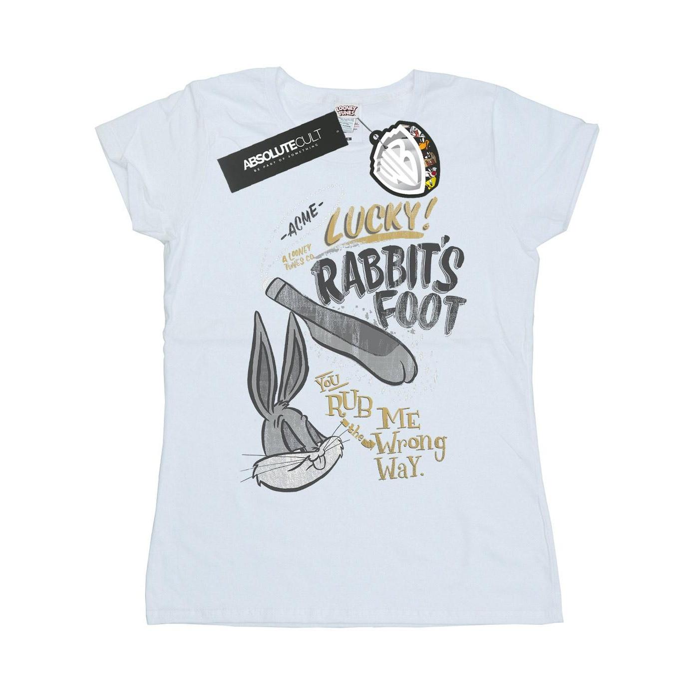Image of Bugs Bunny Rub Me The Wrong Way Tshirt Damen Weiss L