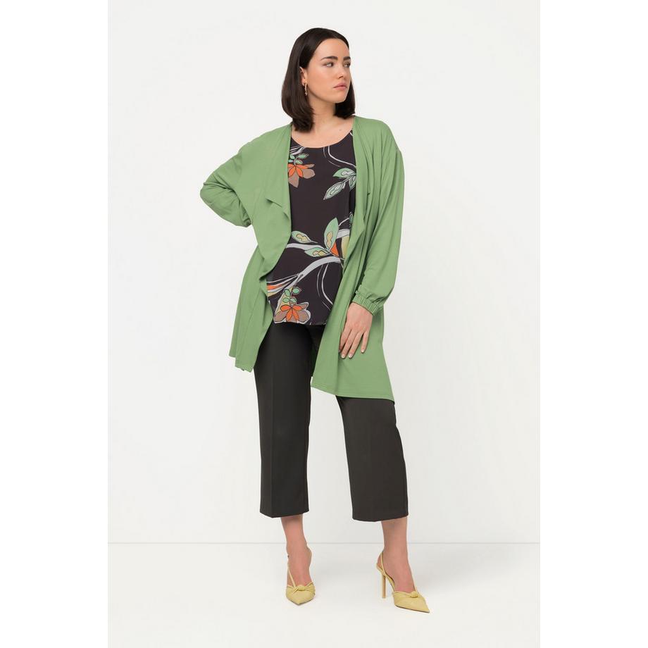 Ulla Popken Oversized Jacke Tunnelzug Asymmetrischer Kragen  