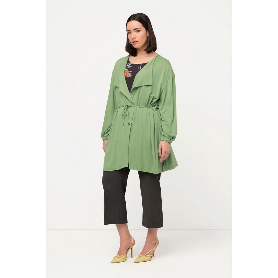 Ulla Popken Oversized Jacke Tunnelzug Asymmetrischer Kragen  