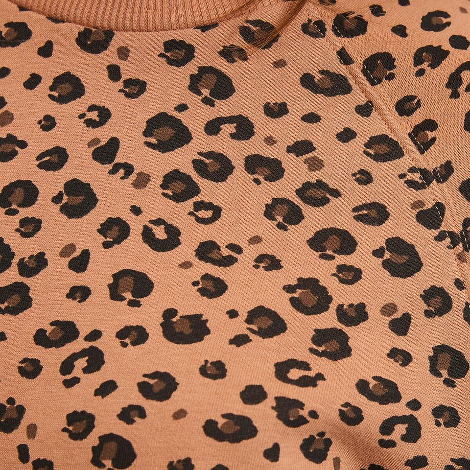 La Redoute Collections Weites Leopardenmuster Rundhals Sweatshirt  