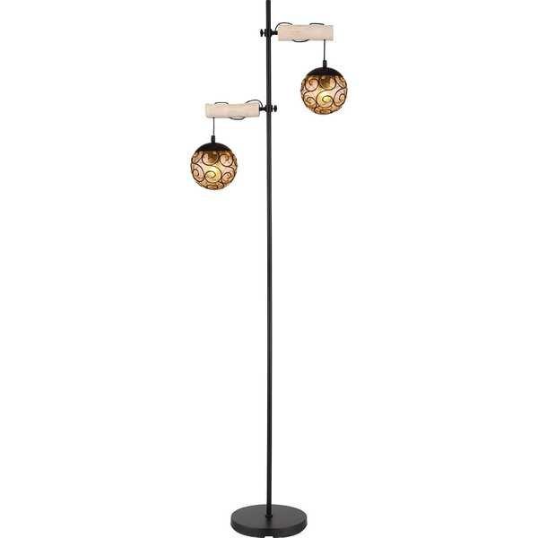 mutoni Lampadaire Maxi métal noir mat 2xE27  