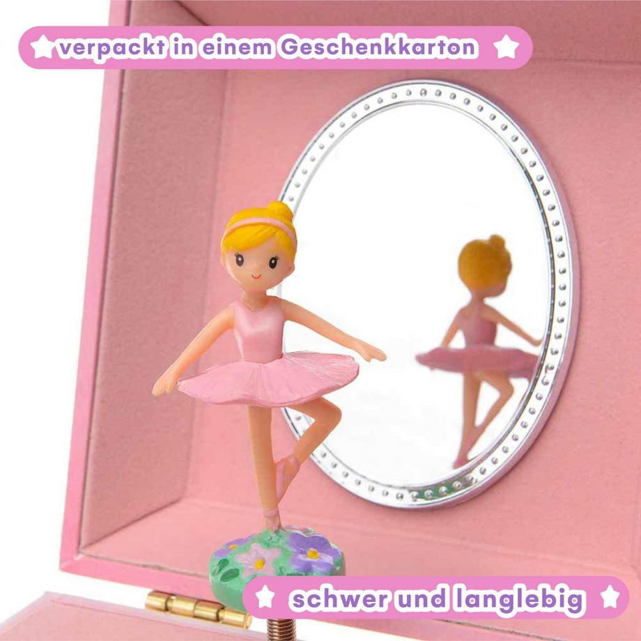 Only-bags.store  Schmuckkästchen mit Spieluhr mit drehender Ballerina 