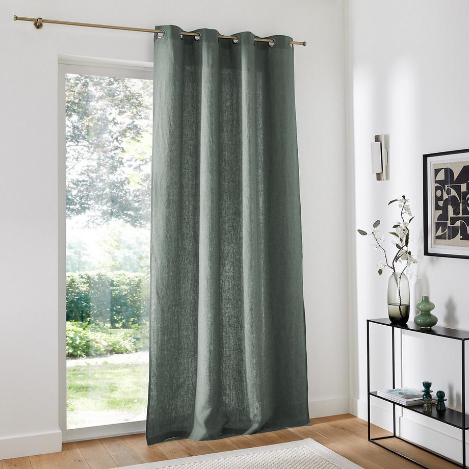 La Redoute Intérieurs  Rideau lin lavé à oeillets Onega 
