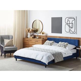 Beliani Bett mit Lattenrost aus Samtstoff Modern FITOU  